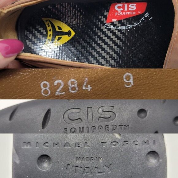 Michael Toschi Mens Mach 8284 Leather Driving Loafers Brown Sz 9 CarbonLite - Picture 2 of 14